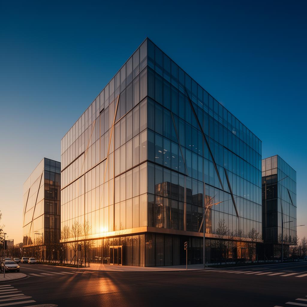 Modern glass and aluminium facade by Dee Aluminium & Glass Impex